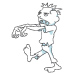 Zombie Illustration Illustration of a zombie walking mindlessly with its hands held straight out in front of it
